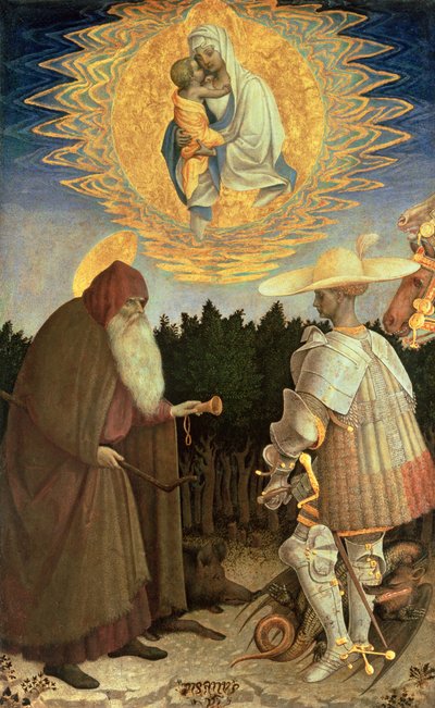 The Virgin and Child with St. George and St. Anthony the Abbot by Antonio Pisanello